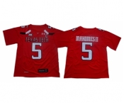 Texas Tech Red Raiders 5 Patrick Mahomes Red With C Patch College Football Jersey