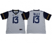 Mountaineers #13 David Sills V White Limited Stitched NCAA Jersey