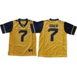 Mountaineers #7 Will Grier Gold Limited Stitched NCAA Jersey