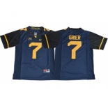 Mountaineers #7 Will Grier Navy Blue Limited Stitched NCAA Jersey