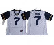 Mountaineers #7 Will Grier White Limited Stitched NCAA Jersey