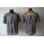 NCAA West Virginia Mountaineers Tavon Austin 1 Grey College Football Jersey