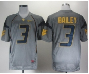 NEW West Virginia Mountaineers Stedman Bailey 3 Grey College Football Jerseys