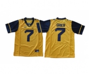 West Virginia Mountaineers 7 Will Grier Gold College Football Jersey