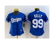 Women Los Angeles Dodgers 99 Joe Kelly Blue Stitched Jersey