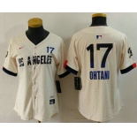 Women's Los Angeles Dodgers #17 Shohei Ohtani Cream 2024 City Connect Limited Jersey