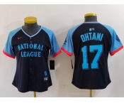 Women's Los Angeles Dodgers #17 Shohei Ohtani Navy 2024 All Star Limited Stitched Jersey