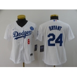 Women's Los Angeles Dodgers #24 Kobe Bryant White Nike Champions Authentic Jersey