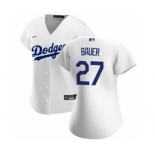 Women's Los Angeles Dodgers #27 Trevor Bauer White Home Stitched 2021 Baseball Jersey