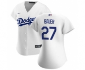 Women's Los Angeles Dodgers #27 Trevor Bauer White Home Stitched 2021 Baseball Jersey