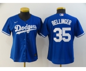 Women's Los Angeles Dodgers #35 Cody Bellinger Authentic Royal Blue Alternate Cool Base Baseball Jersey