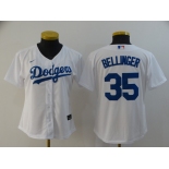 Women's Los Angeles Dodgers #35 Cody Bellinger Authentic White Alternate Cool Base Baseball Jersey