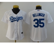 Women's Los Angeles Dodgers #35 Cody Bellinger Authentic White Alternate Cool Base Baseball Jersey