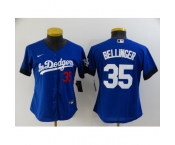 Women's Los Angeles Dodgers #35 Cody Bellinger Blue Game City Player Jersey