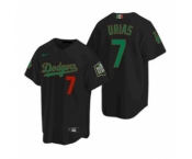 Women's Los Angeles Dodgers #7 Julio Urias Black Green 2020 World Series Stitched Baseball Jersey