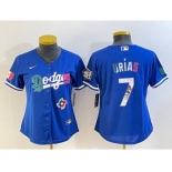 Women's Los Angeles Dodgers #7 Julio Urias Blue 2020 World Series Cool Base Nike Jersey1