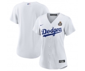 Women's Los Angeles Dodgers Blank White 2024 World Series Cool Base Stitched Baseball Jersey