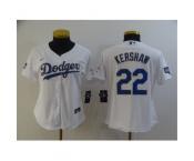 Women's Nike Los Angeles Dodgers #22 Clayton Kershaw White Champions Authentic Jersey