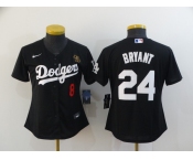 Women's Nike Los Angeles Dodgers #24 Kobe Bryant Black Champions Authentic Jersey