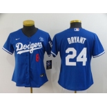 Women's Nike Los Angeles Dodgers #24 Kobe Bryant Blue Champions Authentic Jersey