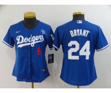 Women's Nike Los Angeles Dodgers #24 Kobe Bryant Blue Champions Authentic Jersey