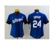 Women's Nike Los Angeles Dodgers #24 Kobe Bryant Blue City Player Jersey