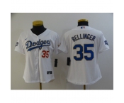 Women's Nike Los Angeles Dodgers #35 Cody Bellinger White Champions Authentic Jersey