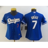 Women's Nike Los Angeles Dodgers  #7 Julio Urias Blue Champions Authentic Jersey