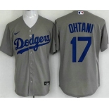 Youth Los Angeles Dodgers #17 Shohei Ohtani Gray Cool Base Jersey