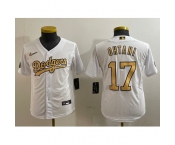 Youth Los Angeles Dodgers 17 Shohei Ohtani White Flex Base Stitched Baseball Jersey