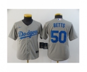 Youth Los Angeles Dodgers #50 Mookie Betts Royal Gray 2020 Cool Base Jersey