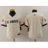 Youth Los Angeles Dodgers Blank Cream 2024 City Connect Limited Stitched Jersey