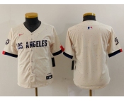 Youth Los Angeles Dodgers Blank Cream 2024 City Connect Limited Stitched Jersey