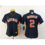 Nike Women's Houston Astros #2 Alex Bregman Authentic Navy Blue Alternate Cool Base Baseball Jersey