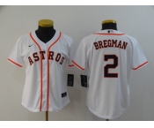 Nike Women's Houston Astros #2 Alex Bregman Authentic White Alternate Cool Base Baseball Jersey