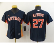 Nike Women's Houston Astros #27 Jose Altuve Authentic Navy Blue Alternate Cool Base Baseball Jersey