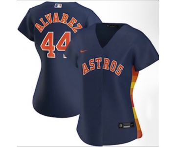 Women's Nike Houston Astros #44 Yordan Alvarez Navy Blue 2021 Baseball Jersey