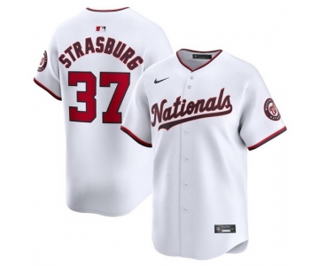 Men Washington Nationals #37 Stephen Strasburg White Cool Base Stitched Baseball Jersey