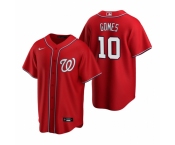 Men's Nike Washington Nationals #10 Yan Gomes Red Alternate Stitched Baseball Jersey