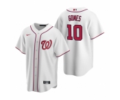 Men's Nike Washington Nationals #10 Yan Gomes White Home Stitched Baseball Jersey