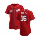 Men's Nike Washington Nationals #16 Victor Robles Red Alternate 2020 Authentic Player Baseball Jersey