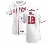 Men's Nike Washington Nationals #18 Jake Noll White Home 2020 Authentic Player Baseball Jersey