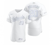 Men's Nike Washington Nationals #20 Frank Robinson Platinum Baseball MVP Limited Player Edition Jersey