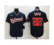 Men's Nike Washington Nationals #22 Juan Soto Navy Blue Alternate Jersey