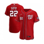 Men's Nike Washington Nationals #22 Juan Soto Red Alternate 2020 Authentic Player Baseball Jersey