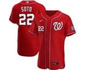 Men's Nike Washington Nationals #22 Juan Soto Red Alternate 2020 Authentic Player Baseball Jersey