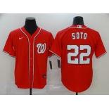 Men's Nike Washington Nationals # #22 Juan Soto Red Cool Base Home Stitched Baseball Jersey