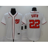 Men's Nike Washington Nationals #22 Juan Soto White Cool Base Home Stitched Baseball Jersey