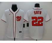 Men's Nike Washington Nationals #22 Juan Soto White Cool Base Home Stitched Baseball Jersey