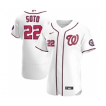 Men's Nike Washington Nationals #22 Juan Soto White Home 2020 Authentic Player Baseball Jersey